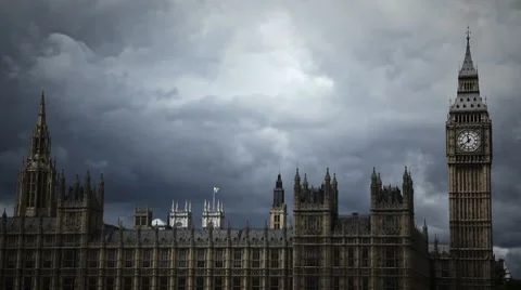 Big Ben with moody clouds timelapse Video stock 8660058