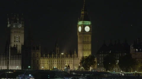 Big Ben at Night Stock Footage 42682796