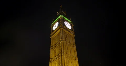 Big Ben at Night Stock Footage 87341581