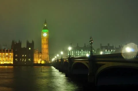 Big ben night Stock Photos
