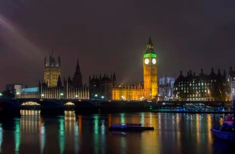 Big ben at night Stock Photos