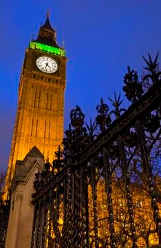 Big Ben at Night Stock Photos