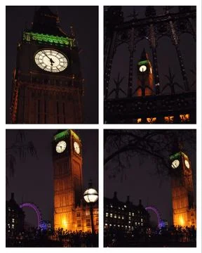 Big Ben at Night Stock Photos