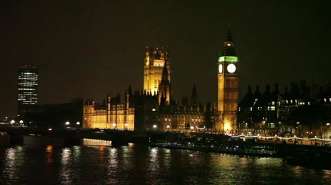 Big Ben at the Palace of Westminster Time Lapse Stock-Footage 4079414