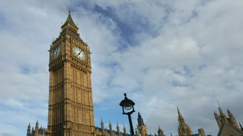 Big ben parliament london uk Stock Footage