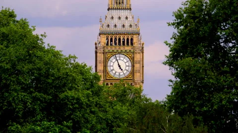 BIG BEN QUEEN ELIZABETH CLOCK TOWER LONDON ENGLAND Stock Footage 67104725