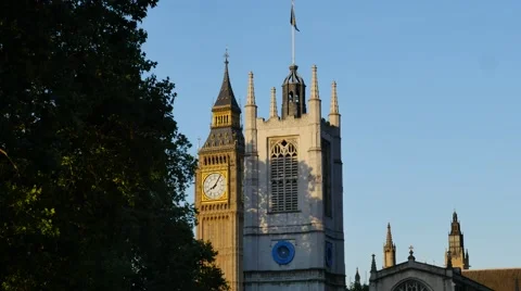Big Ben in sunlight Stock Footage 65421114