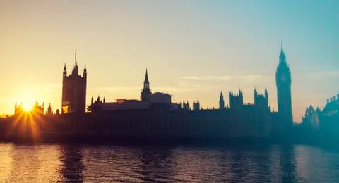 Big Ben in the sunset Stock Photos