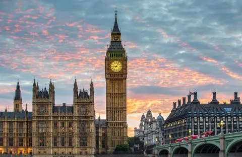 Big ben in sunset Stock Photos