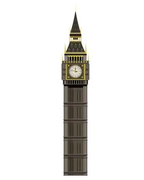 Big Ben - tall clock tower in London - symbol of Britain Stock Illustration