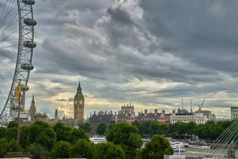 Big ben tower in the river Stock Photos