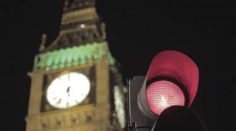 Big ben traffict light Video stock 44081365
