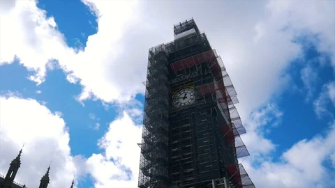 Big Ben Under Construction Stock Footage 104639765