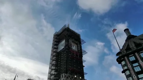 Big Ben under construction, United Kingdom timelapse Stock Footage 172162875