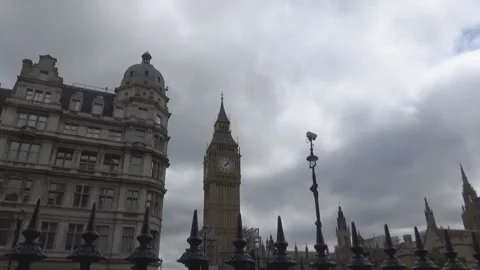 Big ben view Stock Footage 86479392