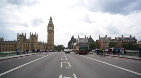 Big Ben from Westminster Bridge Stock Footage 46249429