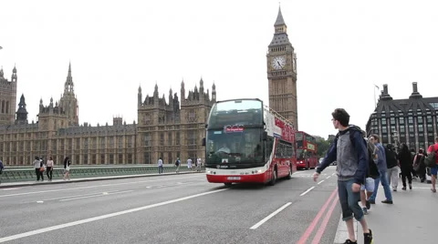 Big Ben from Westminster Bridge Stock Footage 46402105