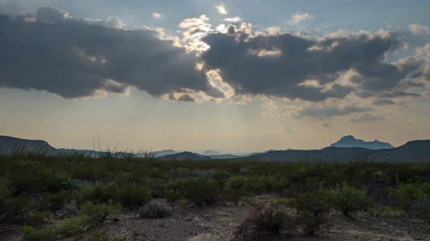 Big Bend Cloudscape Timelapse (1 of 2) Stock Footage 166748834