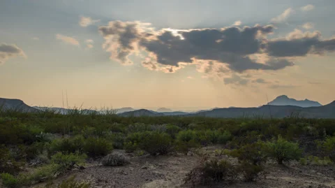 Big Bend Cloudscape Timelapse Zoom In Stock Footage 166748530