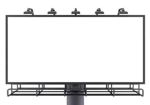 Big billboard empty isolated. 3d illustration Ilustración de archivo