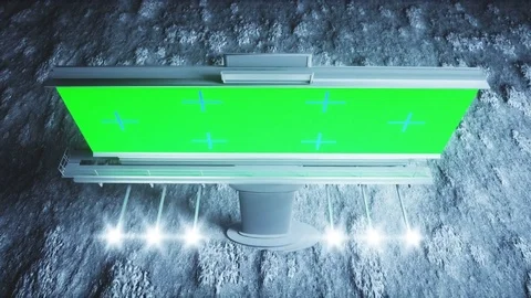 Big billboard on the moon. Earth background. Tracking green screen 4K footage. Stock Footage 81609570