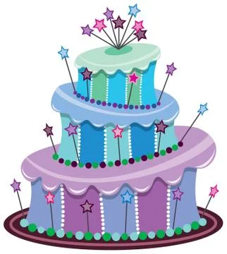 Big birthday cake Stock Illustration