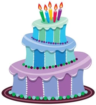 Big birthday cake Stock Illustration