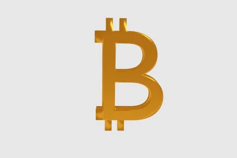 Big Bitcoin sign Stock Illustration