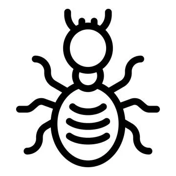 Big black ant crawling with six legs and two antennae Stock Illustration