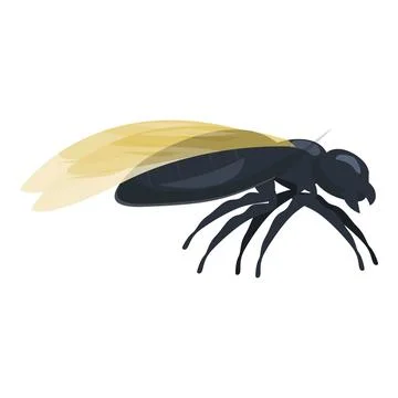 Big black carpenter ant crawling with yellow wings Stock Illustration