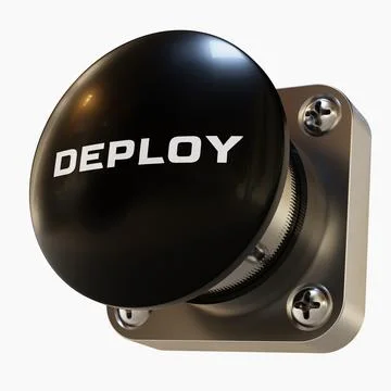 Big Black "Deploy" Button Stock Illustration