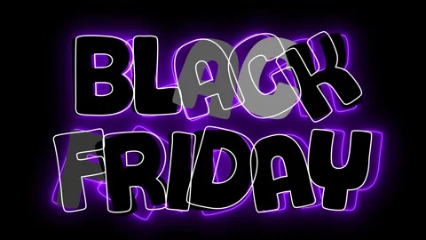 Big black friday text animation with filling screen with large characters of Stock Footage 295000409