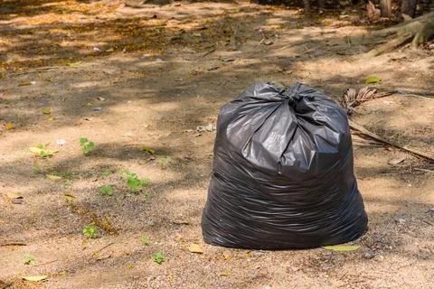 Big black garbage Stock Photos