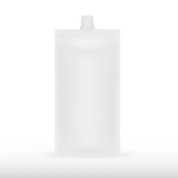 Big Blank Plastic Spouted Pouch For Sauce, Mayonnaise Or Ketchup Stock Illustration