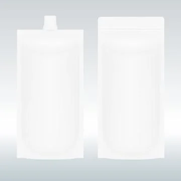 Big Blank Plastic Spouted Pouch For Sauce, Mayonnaise Or Ketchup Stock Illustration