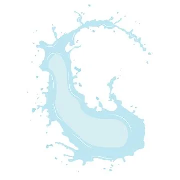Big blob splash with splashes Stock Illustration