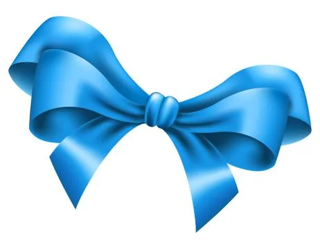 Big blue bow Stock Illustration