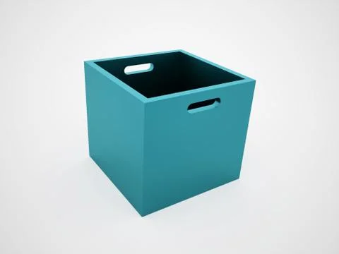 Big blue box rendered Illustrazione stock