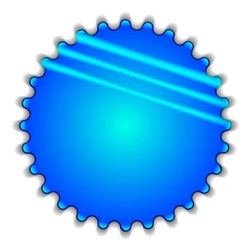 Big blue button Illustrazione stock