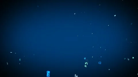 Big Blue Gift Box  Stock Footage 1033698