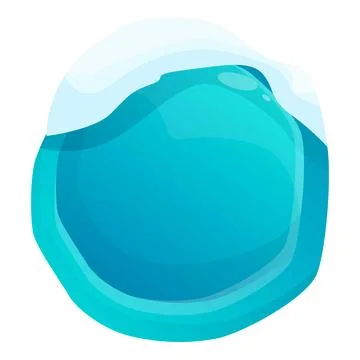 Big blue iceberg floating in cold water Stock Illustration