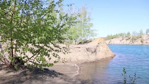 Big blue lake Stock Footage 117431009
