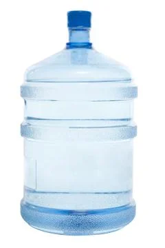 Big blue plastic bottle for potable water Stock Photos