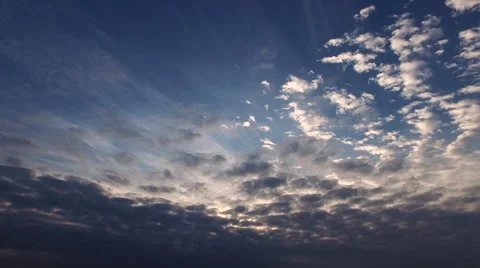Big Blue sky with clouds, sun shining through, Baton Rouge, LA, Aerial Stock Footage 53371659