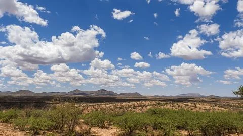 Big Blue sky over Namibia Foto stock