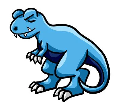 Big Blue T Rex Stock Illustration