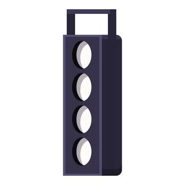 Big bluetooth speaker blasting modern music using wireless technology Stock Illustration