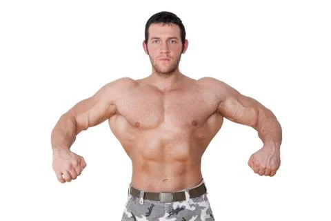 Big bodybuilder. Stock Photos