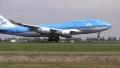 Big boeing 747 airplane landing , KLM HD Footage