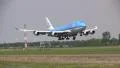 Big boeing 747 from KLM landing HD Footage
